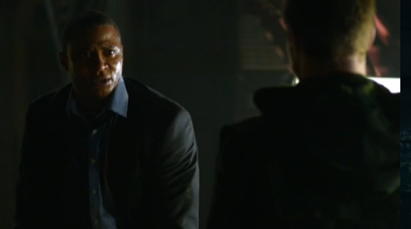 Arrow-An-Innocent-Man-Diggle-finds-out-Oliver-is-Arrow