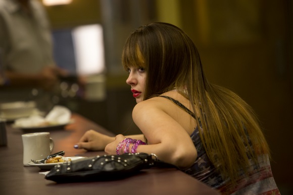 Teri (CHLOE GRACE MORETZ) at the diner in Columbia Pictures' THE EQUALIZER.